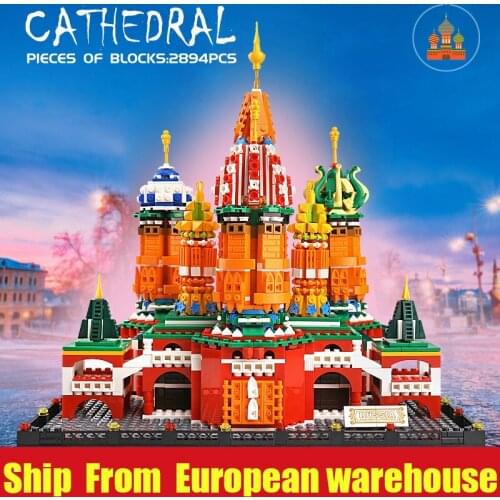 Yeshin Architecture Building Blocks Toys The Saint Basils Cathedral Model Assembly Building Blocks Kids Christmas Gift