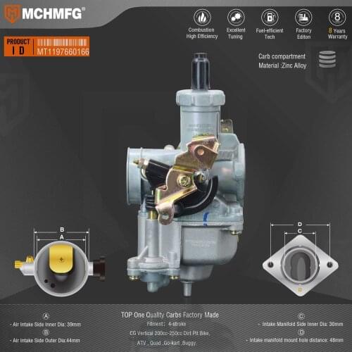 Engine Parts Carburetor 4-stroke CG Vertical 200cc-250cc Dirt Pit Bike, ATV , Quad ,Go-kart ,Buggy