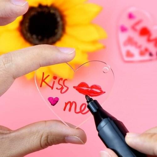 K3ND 30/60 Pieces Acrylic Keychain Blanks Song Key Chain for DIY Vinyl Craft