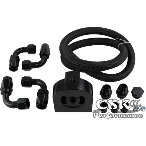 Performance Oil Filter Relocation Kit Fit For G M LS LSX LS1 LS3 4.8 5.3 5.7 6.0 BK