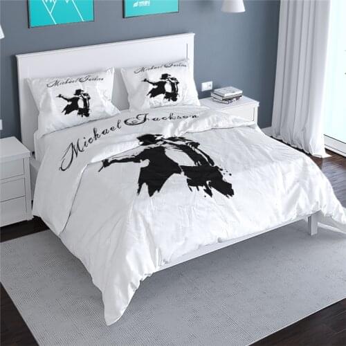 Famous Michael Jackson 3d Bedding Set Printed Duvet Cover Set with Pillowcase Twin Full Queen King Size Bed Linen Set Bedclothes