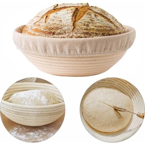 Natural Rattan Bread Proofing Basket Oval Rattan Wicker Dough Fermentation Sourdough Bread Basket With Trimming Knife