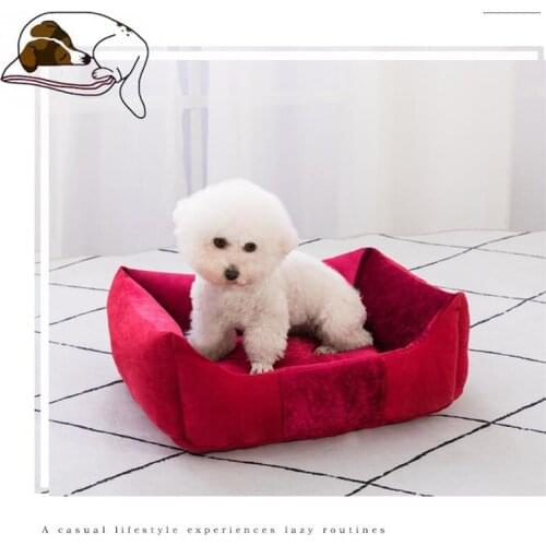 Pet Bed and Sofa Bed for Big Small Dogs Warm Soft Fleece Bed Cozy Dog House Nest Waterproof New Beautiful Dog Sofa Cute Solid