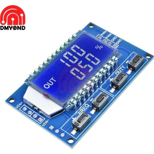 Signal Generator Module Adjustable PWM Pulse Frequency Function Generator Duty Cycle TTL LCD Display 5V DC 12V 24V