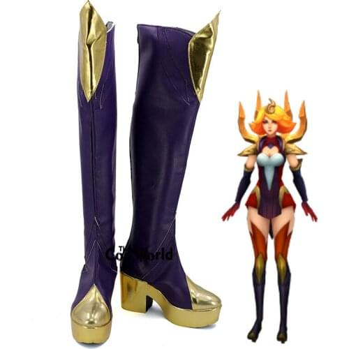 LOL Elementalist Lux Fire Games Customize Cosplay Shoes Boots