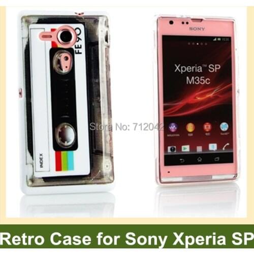 OEEKOI Retro Cassette Tape Radio Camera Garden Flower Leopard Zebra Pattern Soft Gel TPU Cover Case for Sony Xperia SP M35c M35h
