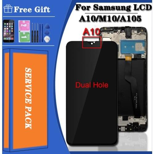 Original 6.2'' LCD For Samsung Galaxy A10 M10 A105 SM-A105F LCD Display Touch Screen Digitizer Assembly Replacement Amoled