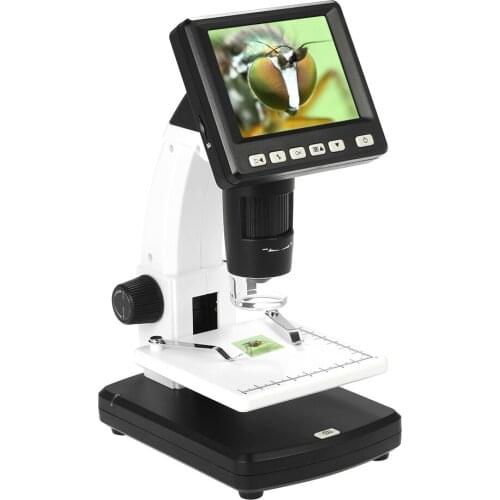 Professional Portable Stand Alone Desktop 3.5" LCD Digital Microscope 10-300X up to 1200x Magnification 5M Resolution