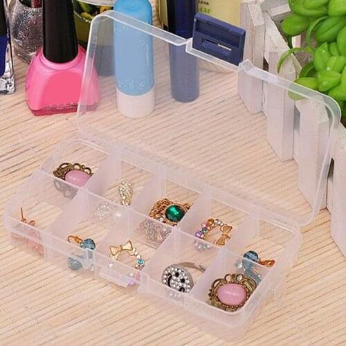 Multi Compartment Clear Storage Box Jewelry Beads Organizer Container Small Item Organize Transparent Boxes Wholesale
