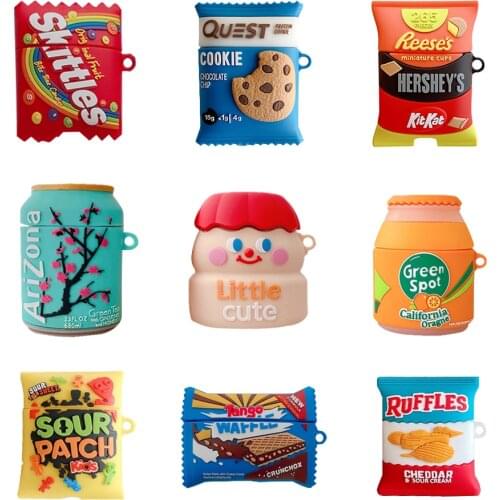 For AirPods 1 2 3 Luxury 3D chocolate cookies case Wireless Headset soft silicone earphone protect cover for airpods pro 3