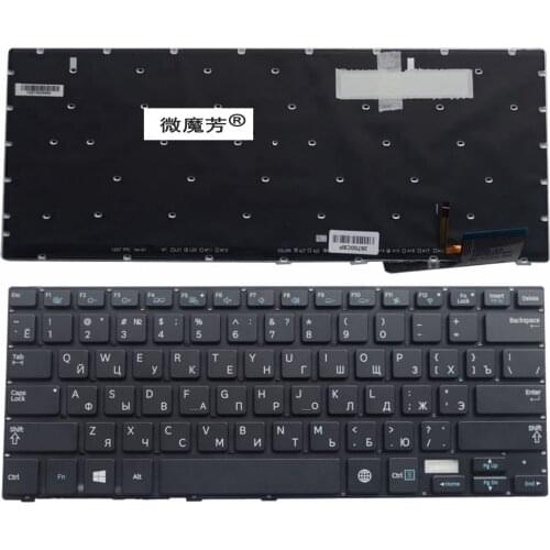 RU New FOR Samsung 730U3E NP740U3E 740U3E NP730U3E black Backlit Laptop Keyboard Russian