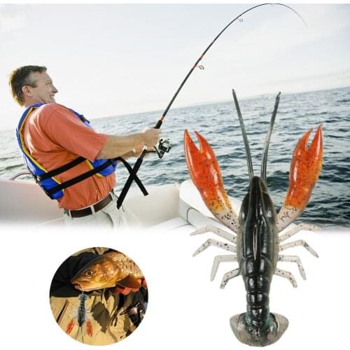 8cm Fishing Bait Durable Artificial 14g Crayfish Fishing Lure PVC Soft Bait for Fishing Accessories Fish Tackle Wholesale