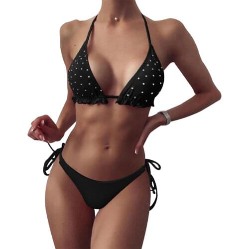 Sexy Womens Swimsuit 2021 Brazilian Bikini Set Push Up Swimsuit For Girl Two Pieces Halter Strap Swimwear Summer Bathing Suit