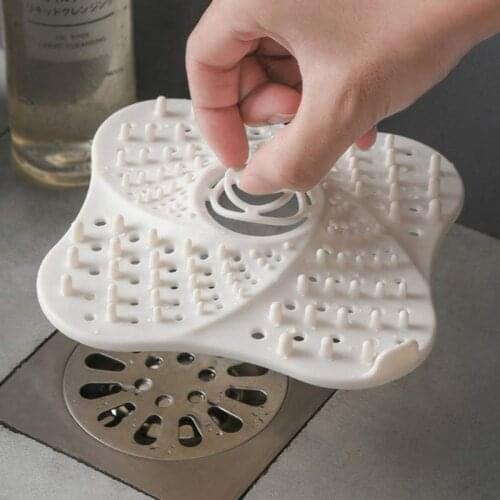 Floor Drain Cover Bathroom Shower Hair Filter Drain Hair Catcher Anti-Clogging Sink Filter
