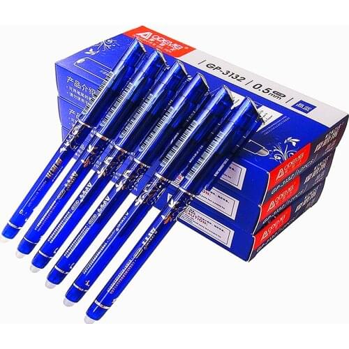 Erasable Pen Nib 0.5mm Blue Black Pen Length Ballpoint Pens Cartridge Sales Gifts Boutique Student Stationery Office Pen Writing