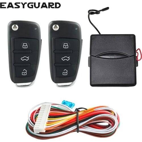 EASYGUARD Universal auto car keyless entry system remote lock unlock remote trunk release remote car locating 433.92Mhz