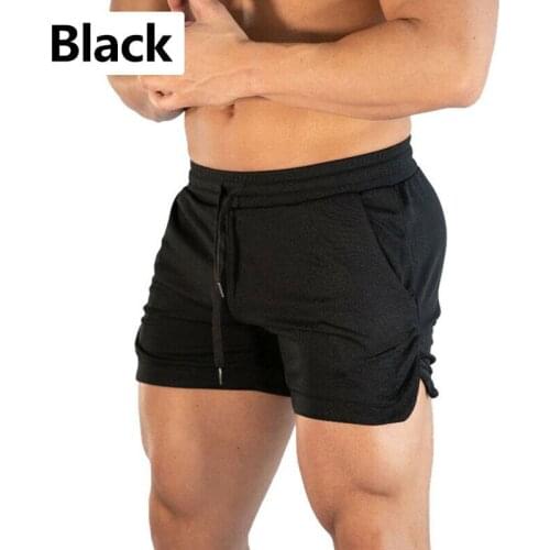 Summer Gyms Workout Male Breathable Mesh Quick Dry Sportswear Jogger Beach Solid Shorts Men Fitness Bodybuilding Shorts