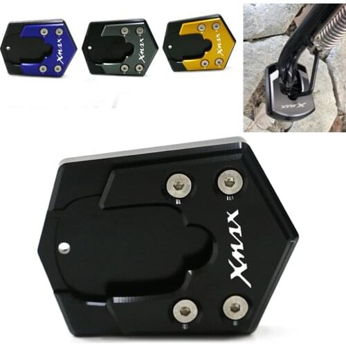 CNC Kickstand Motorcycle Foot Side Stand Extension Pad Support Plate Enlarge For Yamaha X-MAX X MAX XMAX 300 125 250 2017-2021