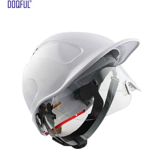 High Quality ABS Work Safety Crash Helmet Goggles Construction Site Head Eyes Protective Cap Glasses Outdoor Casco De Seguridad