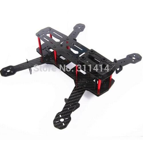 1set Blackout QAV250 Carbon Fiber Mini 250 FPV Quadcopter Frame (Unassembled) High Quality Promotion Wholesale + Free Shipping