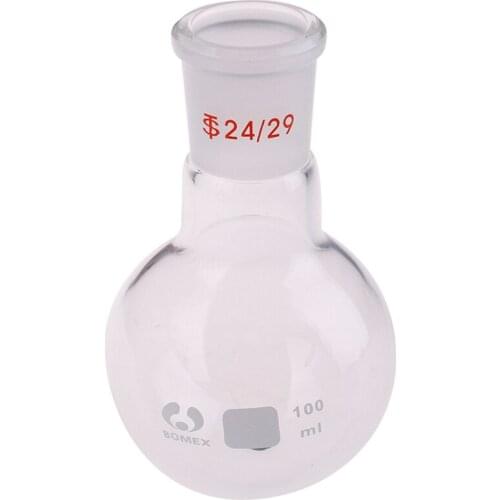 1Pc 100ml Round Bottom Glass Flask,Single Neck,Lab Boiling Bottle 24/29,1-Neck