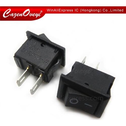 10pcs/lot Ship switch KCD-117-S KCD1-11 black 2 feet 8.5mmx13.5mm the 250V 3A supply switch In Stock