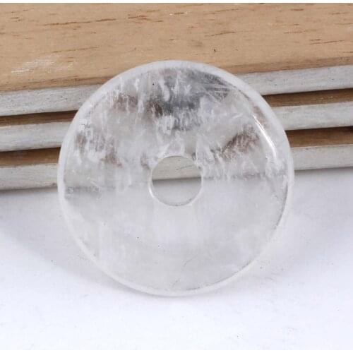 100-Unique 1 Pcs Popular Round Hollow Rock Crystal Pendant Opalite Opal Jewelry