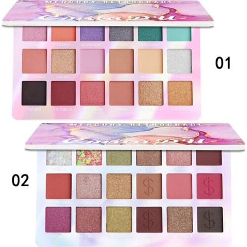 18 Colors Eyeshadow Palette Colorful Waterproof Eyeshadow Makeup Pallete Lasting High Pigment Effect Eye Shadow