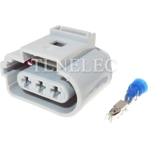 1J0973723G 3.5mm 3 Pin Way Female Gray Waterproof Auto Fog Lamp Connector Crankshaft Sensor Plug for VW Audi Skoda