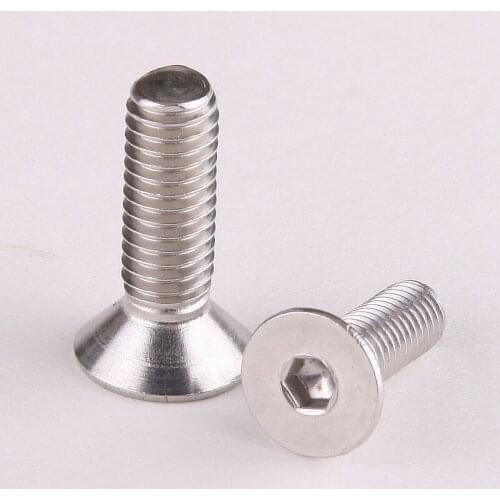 20PCS 304 Stainless Steel Hexagonal Allen / Flat Head Countersunk Screws M4 * 16