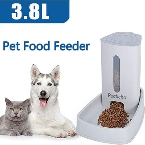 3.8L Pet Autommatic Water Feeder For Cats Small Cat Dogs Basin Drinking Puppy Food Bowl Cat Accessories Kitten Food Dispenser