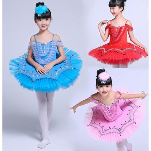 Childrens Ballet Dance Dress Girl Ballet Tutu Dance Clothes Multicolor Femnale Little Swan Dance Costume Leotard Costume 89