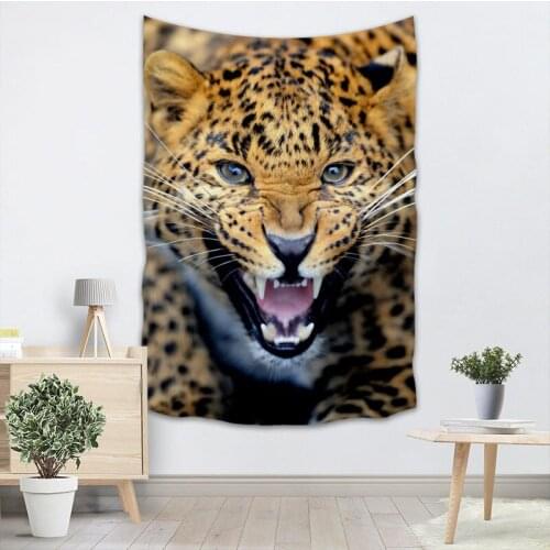 Custom Tapestry Leopard Animal Tapestry Wall Hanging Tapestries Forest Tapestry Bedspread Yoga Mat Blanket Bed Table Cloth