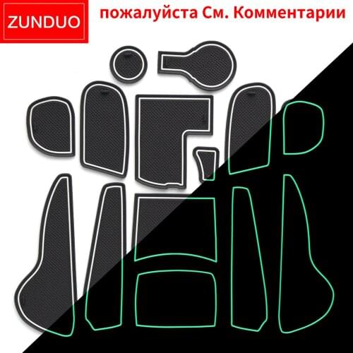 ZUNDUO Gate slot pad For Hyundai Solaris 2011-2016 Door Groove Mat Automotive interior Non-slip mats and dust mat red/blue/whit