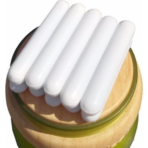 C7x40mm PTFE Magnetic Stirrer Mixer Stir Bars without Pivot Ring Plain Stirring white Spinbars, Pack of 10pcs