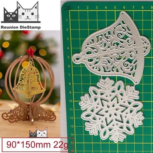 Metal Cutting Dies Christmas Bells and Snowflakes Cut Die Mold Card Scrapbook Paper Craft Knife Mould Blade Punch Stencils