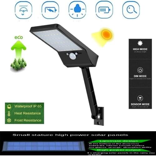 Upgraded 48 leds Solar Light Color Adjustable With Controller Three Modes Waterproof Lamp Lights For Outdoor Garden Wall Street