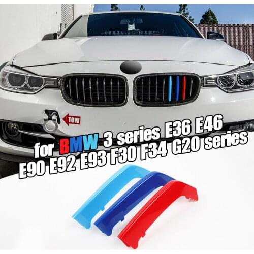 Car Front Grille Trim Strips for BMW E36 E46 E90 E92 F30 G20 3-Series F34 GT M340I sport Performance adornment