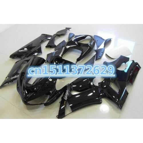OEM TOP quality NEW ABS Fairing For Kawasaki Ninja ZX6R 636 6R 2005 2006 05 06 Cool black and golden-Dor D