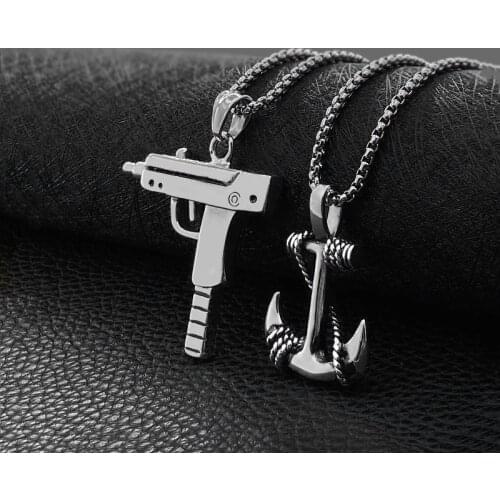 Titanium steel pendant necklace hip hop punk wild simple men and women accessories