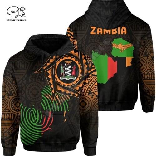 PLstar Cosmos Newest Africa Zambia Country Flag Tribe Culture Tattoo Pullover 3DPrint Men/Women Harajuku Autumn Funny Hoodies 11