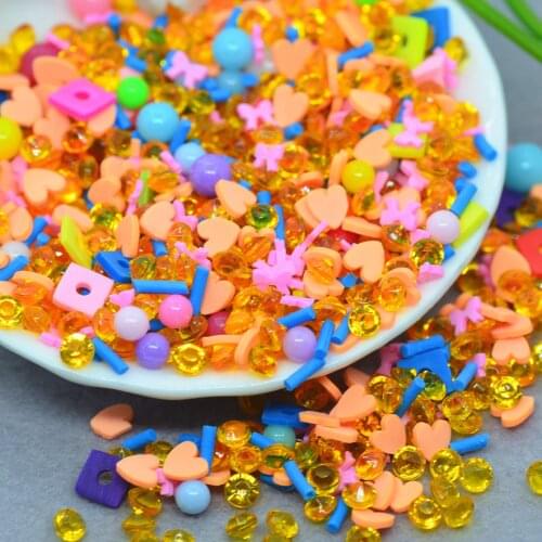 20 Gram Orange Party Color Deco Sprinkles Polymer Clay Mixed Decoration Confetti Nail Art Decorating-Not Edible