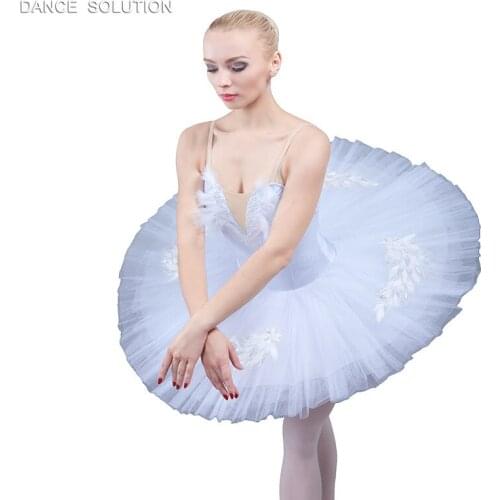 Swan Lake Pre-Professional Ballet Dance Tutu Dress with 7 Layers of Stiff Tulle Ballerina Costume BLL008A
