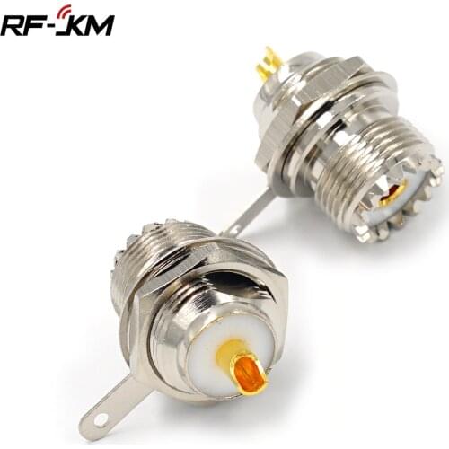 1PCS Connector UHF SO239 Female Jack Bullkhead Nut Solder for Panel Mount RF Coaxial Adapter