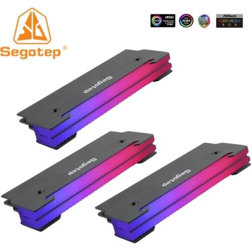 Segotep Light Chasers X2 ARGB RAM Heatsink Heat Spreader Cooler Memory Cooling Vest for Desktop Computer PC DDR3 DDR4 Memory