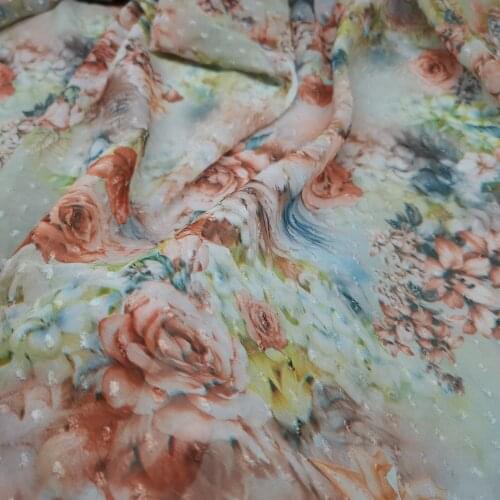 Chiffon fabric dress 75D summer soft silky fabric breathable DIY ribbon scarf cosplay fabric