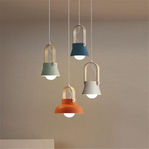 Nordic Minimalist Restaurant Dining Table Pendant Lamp Living Room Macaron Hanging Lamp Bedroom Bedside Pendant Light Fixtures