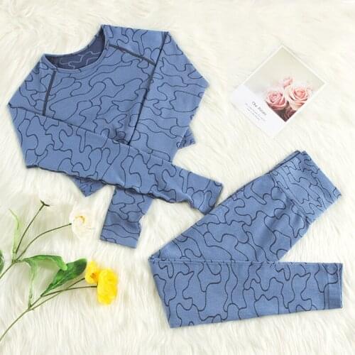 Yoga Fitness Sportswear Stripe Pattern Training Jogging Womens Suit Silm Tummy Gym Sweat-Absorbent Control O-Neck Top Woman