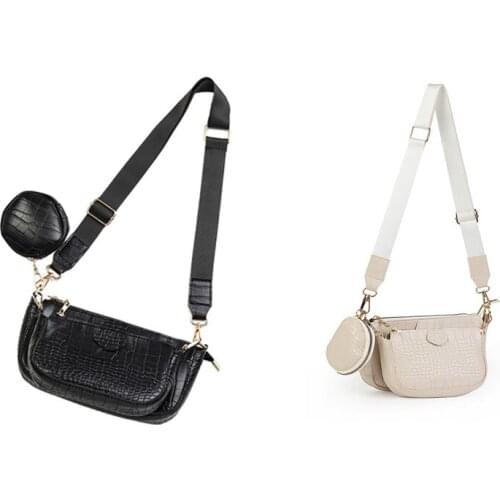 Alligator Pattern Soft PU Solid Color Chain Shoulder Bag Crocodile Pattern Women Crossbody Bag Handbags And Purse