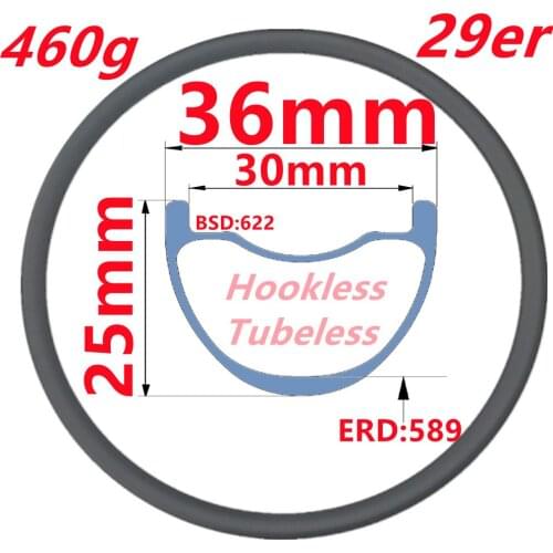 Super Light MTB Bicycle Wheel Rims 29er Carbon Mountain Bike Wheel Rims 36MM Width 25MM Depth MTB Carbon Rim